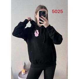 Худі жіноче 5025 black р.46-52 "FSN" недорого оптом від прямого постачальника