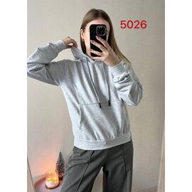 Худі жіноче 5026 grey р.42-48 "FSN" недорого оптом від прямого постачальника