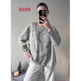 Светр жіночий 5029-1 grey р.46-52 "FSN" недорого оптом від прямого постачальника