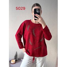 Светр жіночий 5029-1 red р.46-52 "FSN" недорого оптом від прямого постачальника