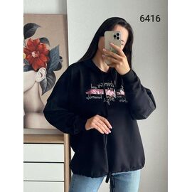 Батник жіночий теплий 6416 black р.52-58 "FSN" недорого оптом від прямого постачальника