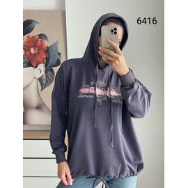 Батник жіночий теплий 6416 grey р.52-58 "FSN" недорого оптом від прямого постачальника