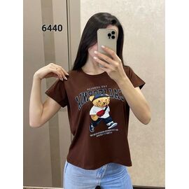 футболка жіноча 6440 d.brown р.46-52 "FSN" недорого оптом від прямого постачальника