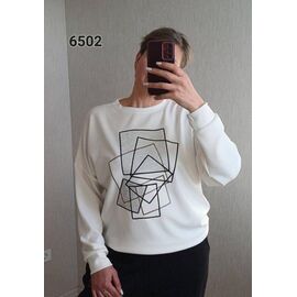 Светр жіночий 6502 white р.52-58 "FSN" недорого оптом від прямого постачальника