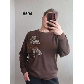 Светр жіночий 6504 brown р.52-58 "FSN" недорого оптом від прямого постачальника