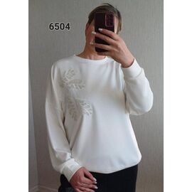 Светр жіночий 6504 white р.52-58 "FSN" недорого оптом від прямого постачальника