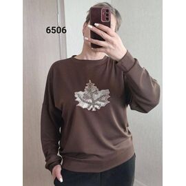 Светр жіночий 6506 brown р.52-58 "FSN" недорого оптом від прямого постачальника