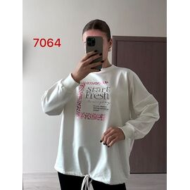 Светр жіночий 7064 white р.48-54 "FSN" недорого оптом від прямого постачальника