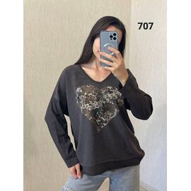 Светр жіночий 707 d.grey р.50-54 "FSN" недорого оптом від прямого постачальника