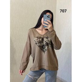 Светр жіночий 707 l.brown р.50-54 "FSN" недорого оптом від прямого постачальника