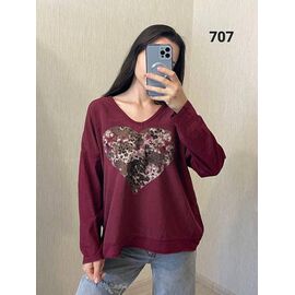 Светр жіночий 707 wine р.50-54 "FSN" недорого оптом від прямого постачальника