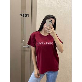 футболка жіноча 7101 wine р.46-52 "FSN" недорого оптом від прямого постачальника