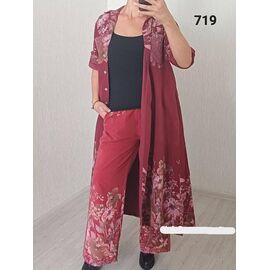 Фотография Костюм женский 719 wine р.48-52 "FSN" недорого оптом от прямого поставщика