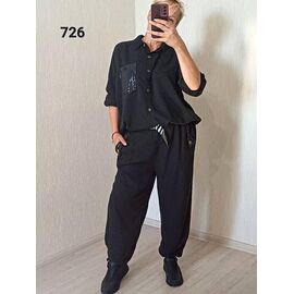 Фотография Костюм женский 726 black р.52-58 "FSN" недорого оптом от прямого поставщика