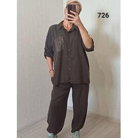 Фотография Костюм женский 726 brown р.52-58 "FSN" недорого оптом от прямого поставщика