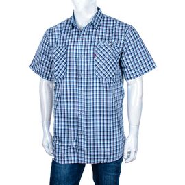 Фотография Рубашка мужская летняя A703-3 blue р.XL-5XL "Logaster" недорого оптом от прямого поставщика