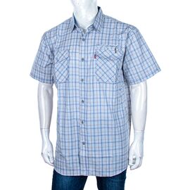 Фотография Рубашка мужская летняя A703-6 grey р.XL-5XL "Logaster" недорого оптом от прямого поставщика