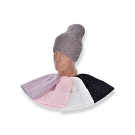 Фотография Шапка детская на девочку 11-14 mix р.50-52 "Red Hat" недорого оптом от прямого поставщика