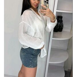 Сорочка жіноча LR1004 white р.one size "Lora" недорого оптом від прямого постачальника