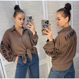 Сорочка жіноча LR1009 brown р.one size "Lora" недорого оптом від прямого постачальника