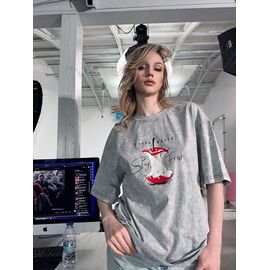 футболка жіноча LR1059 grey р.one size "Lora" недорого оптом від прямого постачальника