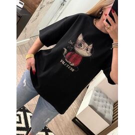 футболка жіноча LR1072 black р.one size "Lora" недорого оптом від прямого постачальника