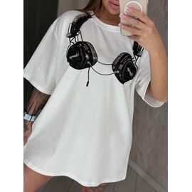 футболка жіноча LR1073 white р.one size "Lora" недорого оптом від прямого постачальника