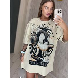 футболка жіноча LR1086 beige р.one size "Lora" недорого оптом від прямого постачальника