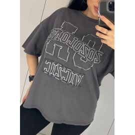 футболка жіноча LR1093 grey р.one size "Lora" недорого оптом від прямого постачальника