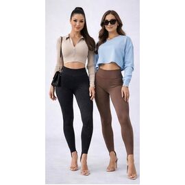 Лосини жіночі LR1128 brown р.M-2XL "Lora" недорого оптом від прямого постачальника