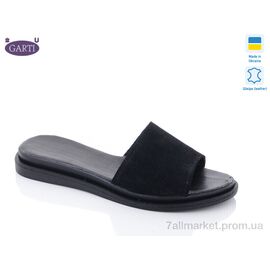 Фотография Шлепки женские облегченные Лето 97 чорний замш (6 пар р.36-40) "Garti" недорого оптом от прямого поставщика