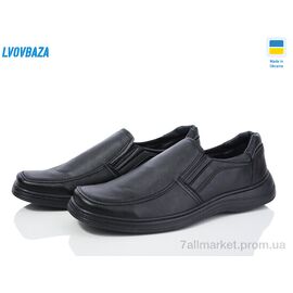 Фотография Туфли мужские стильные Весна/осень Yulius К3 чорний (8 пар р.40-45) "Lvovbaza" недорого оптом от прямого поставщика