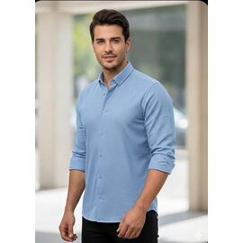 Фотография Рубашка мужская 7185 l.blue р.S-2XL "ROLADA" недорого оптом от прямого поставщика