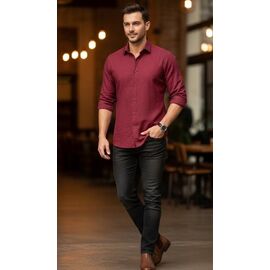 Фотография Рубашка мужская 7191 wine р.S-2XL "ROLADA" недорого оптом от прямого поставщика