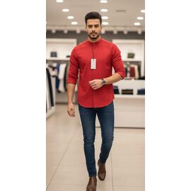 Фотография Рубашка мужская 7193 red р.S-2XL "ROLADA" недорого оптом от прямого поставщика