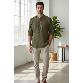 Фотография Рубашка мужская 7197 khaki р.S-2XL "ROLADA" недорого оптом от прямого поставщика