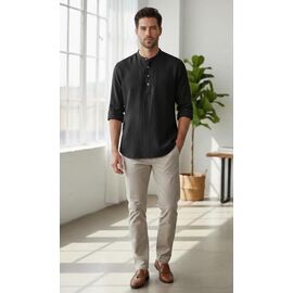 Фотография Рубашка мужская 7198 d.grey р.S-2XL "ROLADA" недорого оптом от прямого поставщика