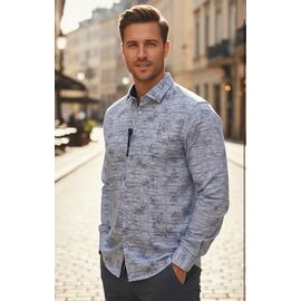 Фотография Рубашка мужская 7213 grey р.S-2XL "ROLADA" недорого оптом от прямого поставщика