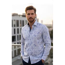 Фотография Рубашка мужская 7214 l.blue р.S-2XL "ROLADA" недорого оптом от прямого поставщика