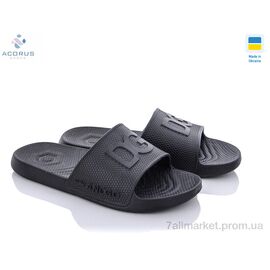 Фотография Шлепки мужские пляжные Лето DG131 чорний (8 пар р.40-45) "Acorus" недорого оптом от прямого поставщика