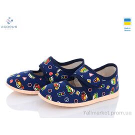 Фотография Тапки детские домашние Весна/осень 222 синій (10 пар р.17-20) "Acorus" недорого оптом от прямого поставщика