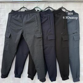 Фотография Штаны спортивные подростковные S2560 black р.42-50 "Shon" недорого оптом от прямого поставщика