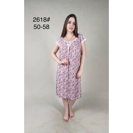 Нічня жіноча 2618 pink р.50-58 "Fili Wear" недорого оптом від прямого постачальника
