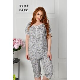 Фотография Пижама лёгкая женская 3801 grey р.54-62 "Fili Wear" недорого оптом от прямого поставщика