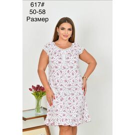 Нічня жіноча 617 white-red р.50-58 "Fili Wear" недорого оптом від прямого постачальника