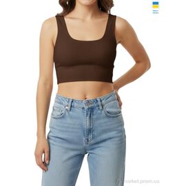 Фотография Топ женский Лето 20 шоколад (2 шт. р.сетка S-XL) "Margo" недорого оптом от прямого поставщика