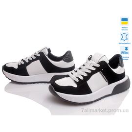 Фотография Кроссовки женские модные Весна/осень Paradize V-CR-1512 біло-чорний-d (6 пар р.36-40) "Prime-Opt" недорого оптом от прямого поставщика