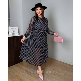 Фотография Платье женское  шифоновое с поясом р-ры 46-60 "LADA" купить недорого от прямого поставщика