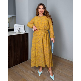 Фотография Платье женское шифоновое с поясом р-ры 46-60 "LADA" купить недорого от прямого поставщика