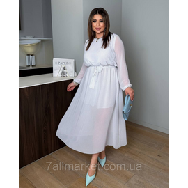 Фотография Платье женское шифоновое с поясом р-ры 46-60 "LADA" купить недорого от прямого поставщика